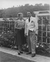 Anya & Harold Arlen outside their California home